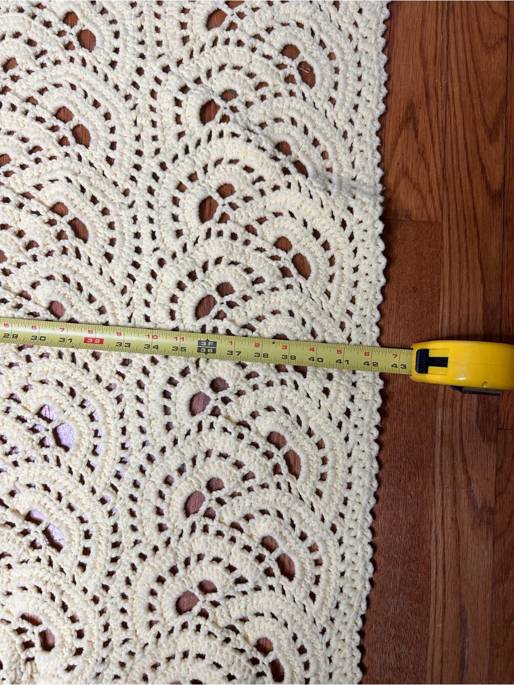 Homemade Swirling Fans Soft Yellow Crochet Throw Blanket - Home Bedding 57x42